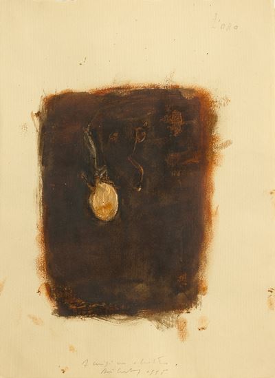 L'oro, tecnica mista su carta, 1995