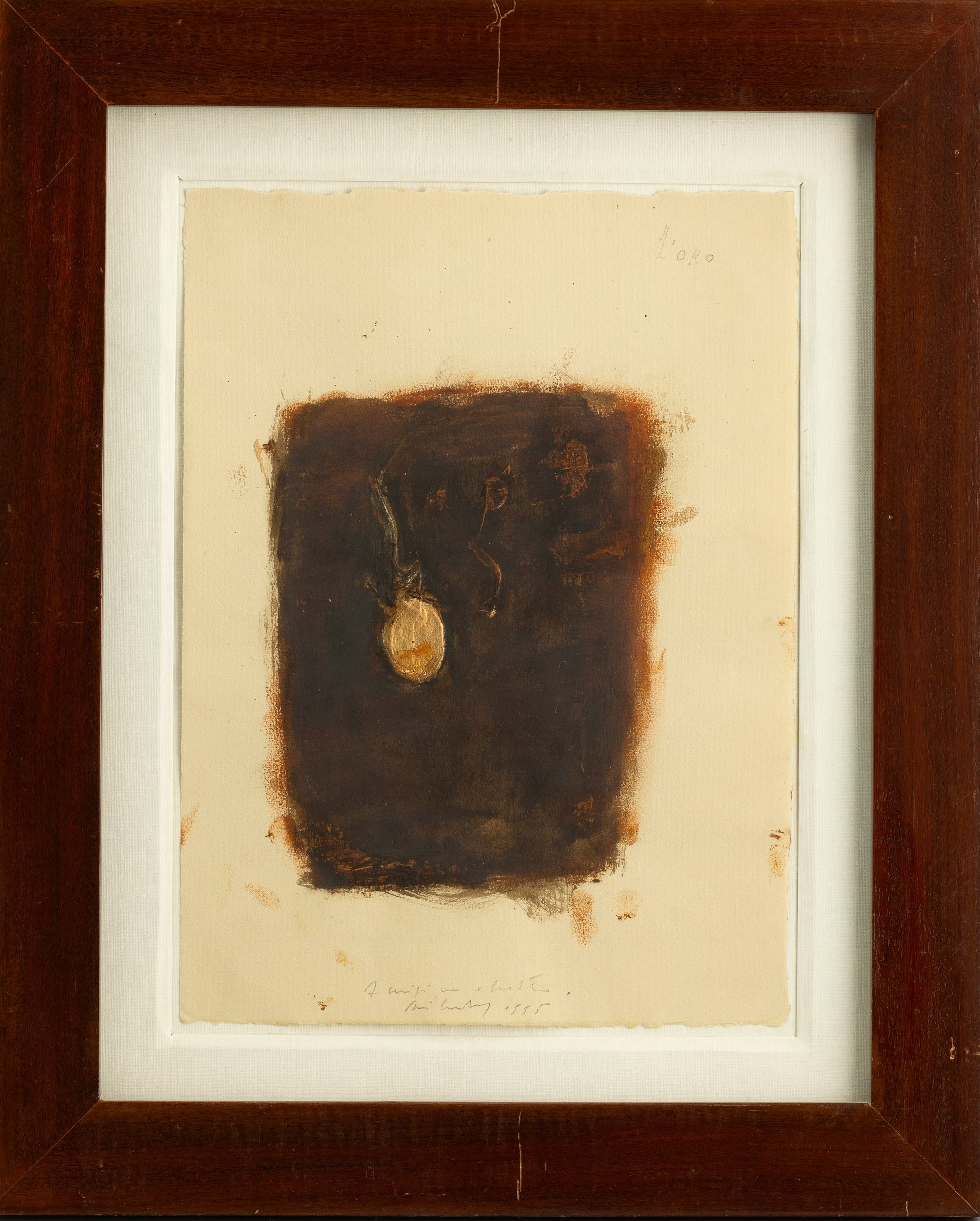 Piero Pizzi Cannella - L'oro, tecnica mista su carta, 1995