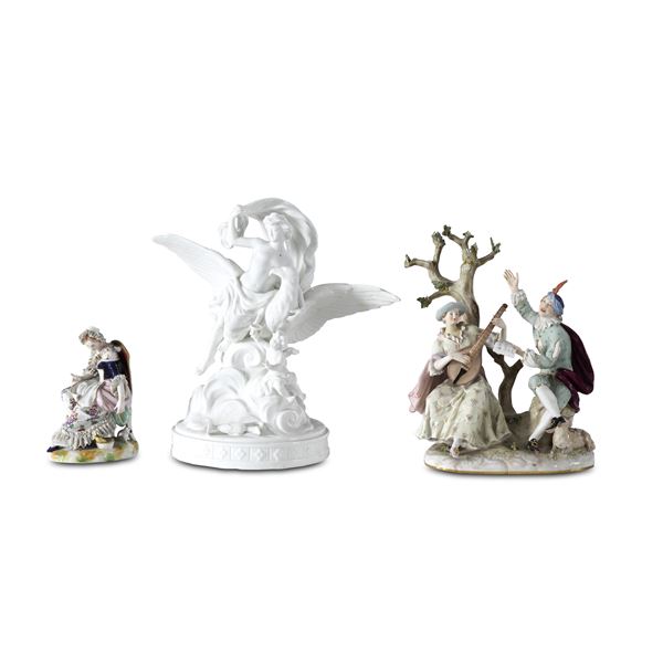 Tre gruppi. Italia, Germania, Meissen, XIX-XX secolo.