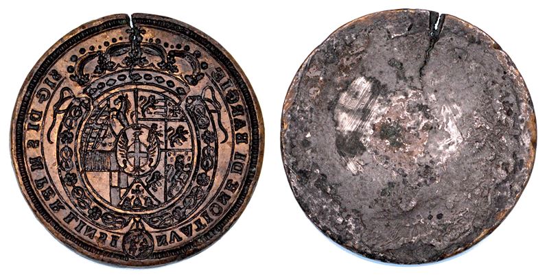 DUCATO DI SAVOIA. VITTORIO AMEDEO II DI SAVOIA, 1675-1730. Sigillo per l'insediamento di Barge.  - Asta Numismatica - Cambi Casa d'Aste