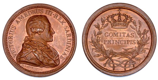 REGNO DI SARDEGNA. VITTORIO AMEDEO III DI SAVOIA, 1773-1796. Medaglia in bronzo s.d.