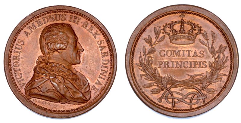 REGNO DI SARDEGNA. VITTORIO AMEDEO III DI SAVOIA, 1773-1796. Medaglia in bronzo s.d.  - Asta Numismatica - Cambi Casa d'Aste
