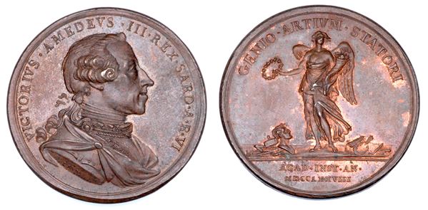 REGNO DI SARDEGNA. VITTORIO AMEDEO III DI SAVOIA, 1773-1796. Medaglia in bronzo 1778.