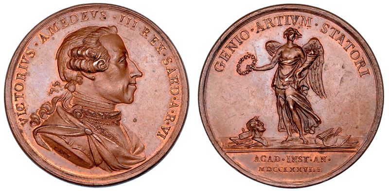 REGNO DI SARDEGNA. VITTORIO AMEDEO III DI SAVOIA, 1773-1796. Medaglia in bronzo 1778.  - Auction Numismatics - Cambi Casa d'Aste