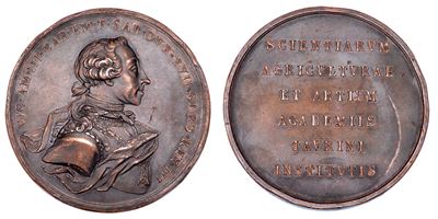 Regno di Sardegna, Vittorio Amedeo III di Savoia, Medaglia in bronzo, 1773-1796