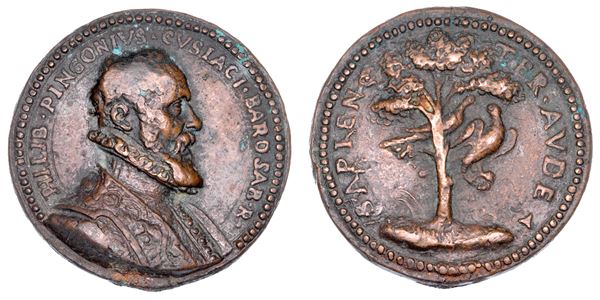 FILIBERTO PINGONE, 1525-1582. Medaglia in bronzo 1573.