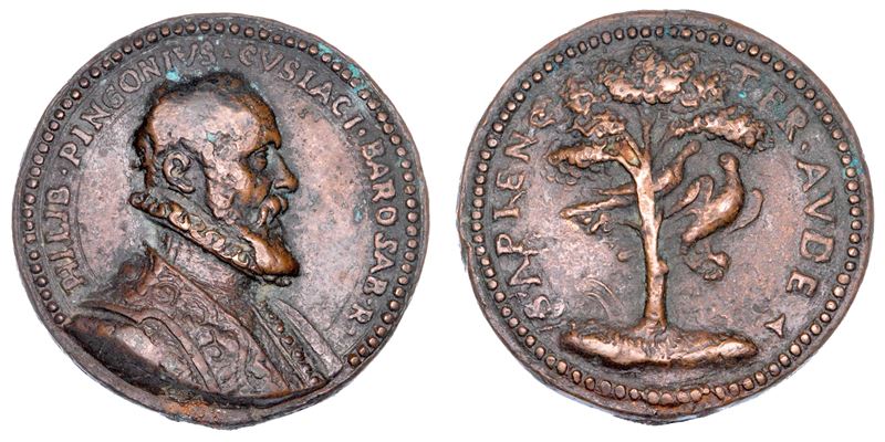 FILIBERTO PINGONE, 1525-1582. Medaglia in bronzo 1573.  - Asta Numismatica - Cambi Casa d'Aste