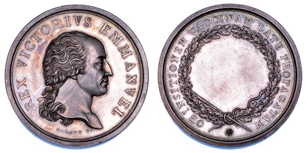 REGNO DI SARDEGNA. VITTORIO EMANUELE I DI SAVOIA, 1802-1821. Lotto di due medaglie.