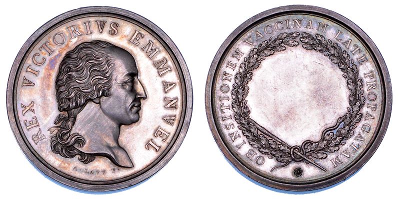 REGNO DI SARDEGNA. VITTORIO EMANUELE I DI SAVOIA, 1802-1821. Lotto di due medaglie.  - Auction Numismatics - Cambi Casa d'Aste