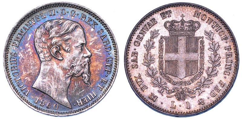 REGNO DI SARDEGNA. VITTORIO EMANUELE II DI SAVOIA, 1849-1861. Lira 1860. Milano.  - Asta Numismatica - Cambi Casa d'Aste