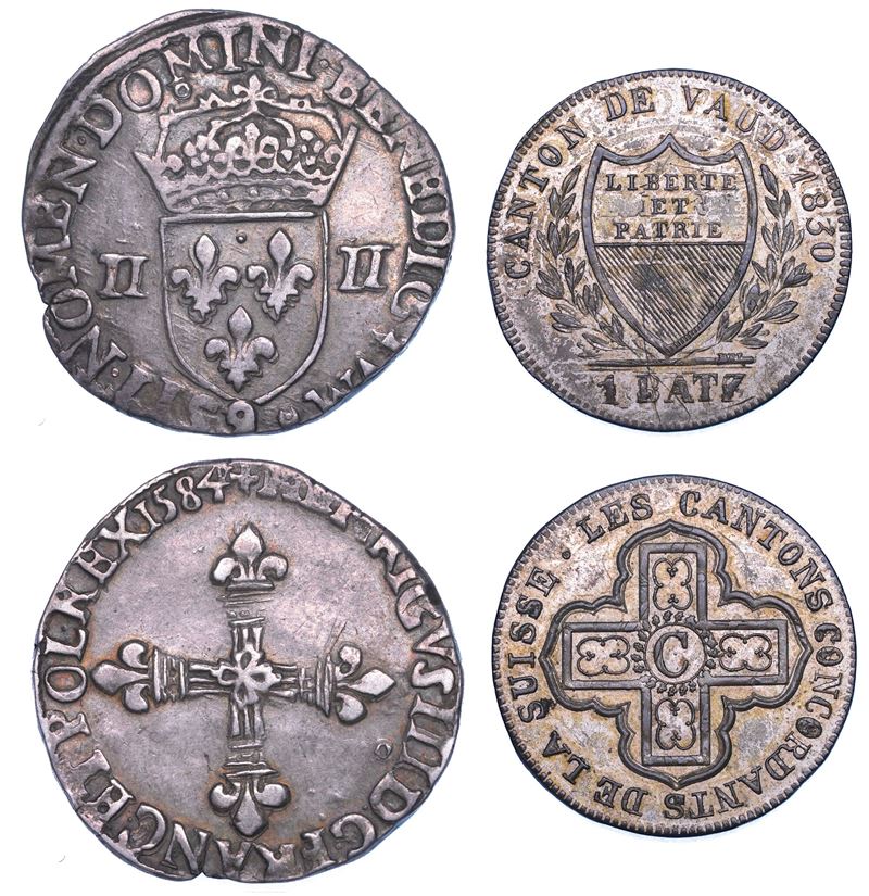 FRANCIA e SVIZZERA. Lotto di due monete.  - Auction Numismatics - Cambi Casa d'Aste