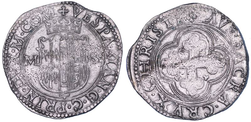SABBIONETA. VESPASIANO GONZAGA, 1541-1591. Imitazione del bianco di Savoia.  - Asta Numismatica - Cambi Casa d'Aste