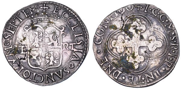POMPONESCO. GIULIO CESARE GONZAGA, 1583-1593. Imitazione del bianco di Savoia.