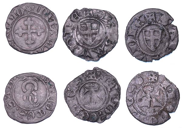 DUCATO DI SAVOIA. AMEDEO VI Il Conte verde (1343-1383) e AMEDEO VII Il Conte rosso (1383-1391). Lotto di tre monete.