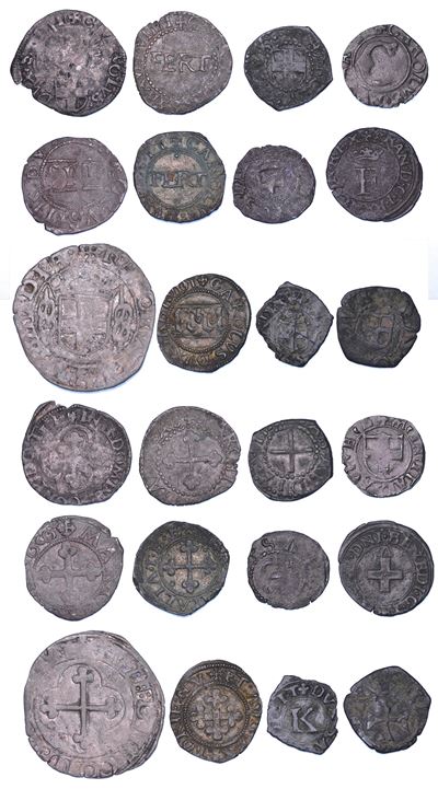 Carlo II Il Buono, Lotto di dodici monete coniate (1504-1553)
