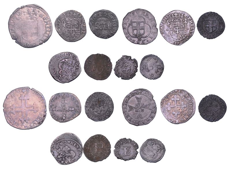 DUCATO DI SAVOIA. EMANUELE FILIBERTO Il Testa di ferro, 1553-1580. Lotto di dieci monete.  - Auction Numismatics - Cambi Casa d'Aste
