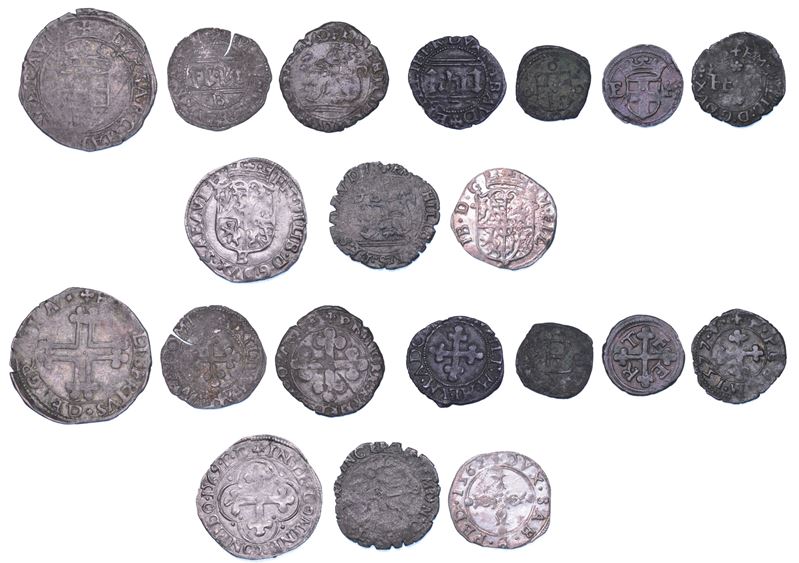 DUCATO DI SAVOIA. EMANUELE FILIBERTO Il Testa di ferro, 1553-1580. Lotto di dieci monete.  - Asta Numismatica - Cambi Casa d'Aste