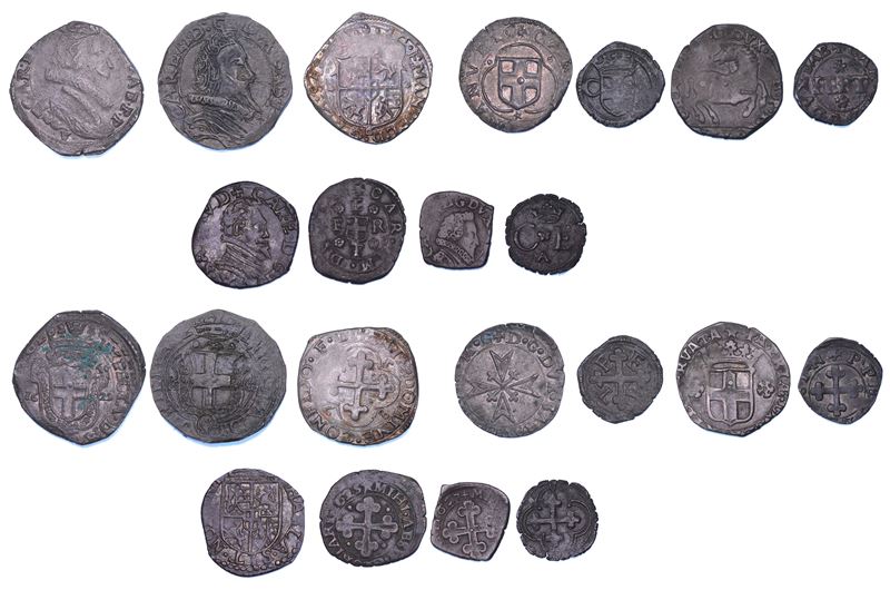 DUCATO DI SAVOIA. CARLO EMANUELE I Il Grande, 1580-1630. Lotto di undici monete.  - Auction Numismatics - Cambi Casa d'Aste