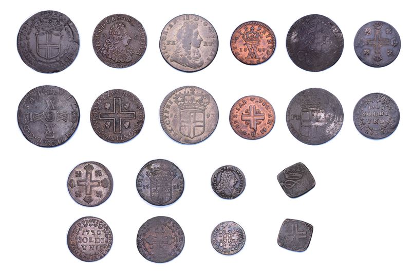 REGNO DI SARDEGNA. VITTORIO AMEDEO II DI SAVOIA, 1675-1730. Lotto di dieci monete.  - Asta Numismatica - Cambi Casa d'Aste