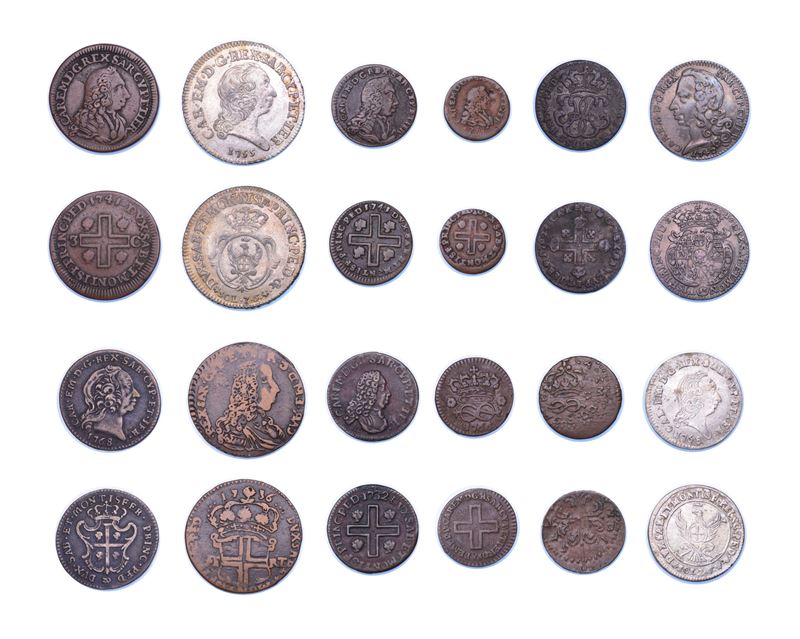 REGNO DI SARDEGNA. CARLO EMANUELE III DI SAVOIA, 1730-1773. Lotto di dodici monete.  - Auction Numismatics - Cambi Casa d'Aste