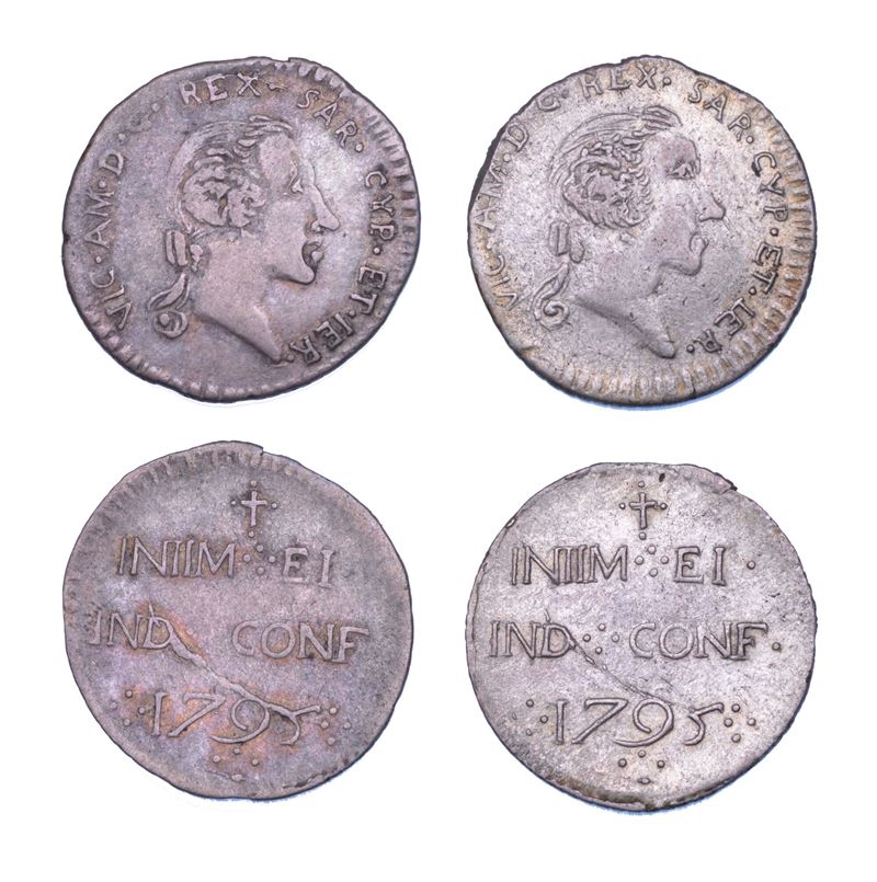 REGNO DI SARDEGNA. VITTORIO AMEDEO III DI SAVOIA, 1773-1796. Lotto di due monete.  - Auction Numismatics - Cambi Casa d'Aste