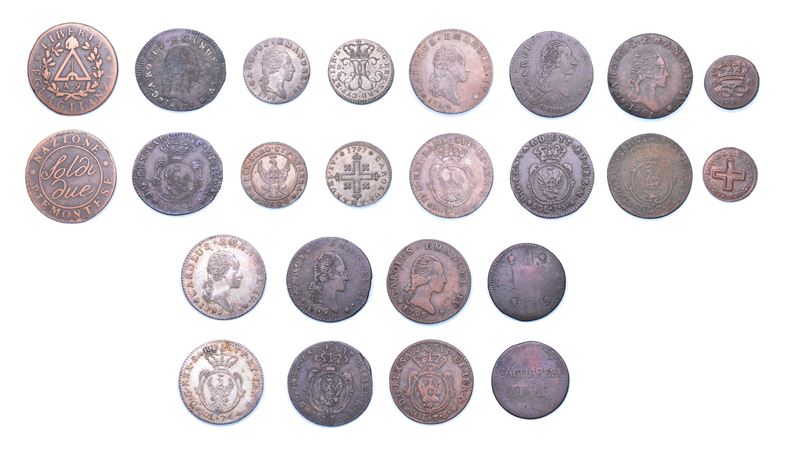 REGNO DI SARDEGNA. CARLO EMANUELE IV DI SAVOIA, 1796-1802. Lotto di dodici monete.  - Asta Numismatica - Cambi Casa d'Aste
