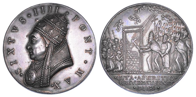 STATO PONTIFICIO. SISTO IV (Francesco Della Rovere), 1471-1484. Medaglia di restituzione in argento (fine sec. XVII).  - Asta Numismatica - Cambi Casa d'Aste