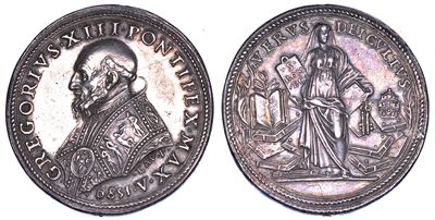 Gregorio XIII, Medaglia in argento, Propagazione della Religione Cattolica, 1580