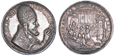 Urbano VIII (Maffeo Barberini), Medaglia annuale in argento 1629, Canonizzazione di Andrea Corsin...