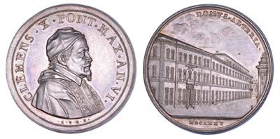 Clemente X (Emilio Altieri), Medaglia in argento, 1675