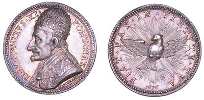 Innocenzo XI, Medaglia in argento con busto del Pontefice