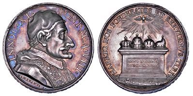 Innocenzo XI, Medaglia commemorativa in argento, 1684