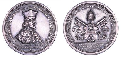 Clemente XI (Giovanni Francesco Albani), Medaglia in argento, 1720-1721