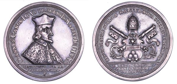 STATO PONTIFICIO. CLEMENTE XI (Giovanni Francesco Albani), 1700-1721. Medaglia in argento s.d. (1720-1721).