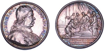 Innocenzo XIII, Medaglia annuale in argento, 1723 (Congresso Francescano)