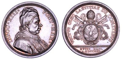 Innocenzo XIII (Michelangelo Conti di Poli), Medaglia in argento commemorativa dell'elezione al P...