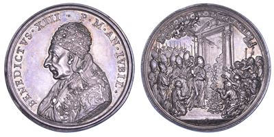 Benedetto XIII, Medaglia in argento 1725 - Iub. (Pier Francesco Vincenzo Maria Orsini)