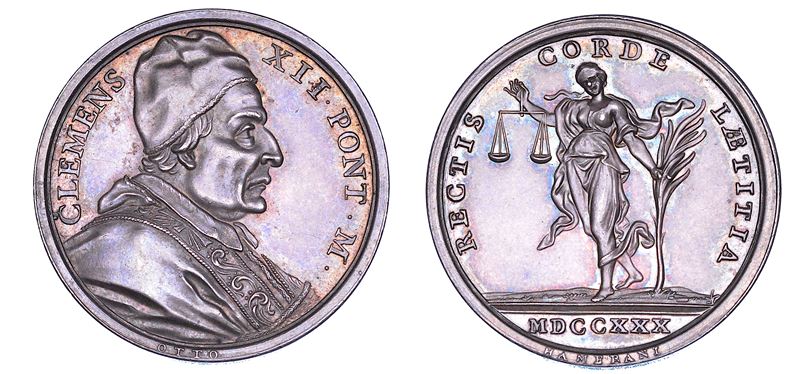 STATO PONTIFICIO. CLEMENTE XII (Lorenzo Corsini), 1730-1740. Medaglia in argento 1730. (A. I). Elezione al Pontificato.  - Auction Numismatics - Cambi Casa d'Aste