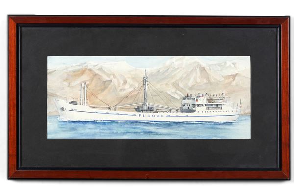 Pittore del XX secolo Flumar in navigazione