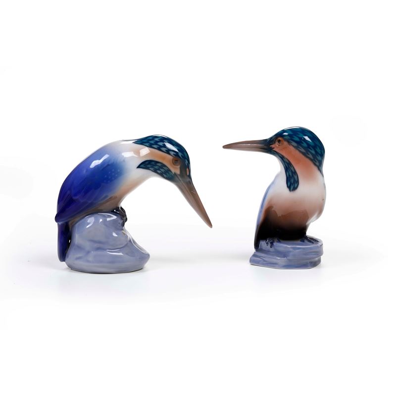 Due uccelli in porcellana di Copenhagen, XX secolo  - Auction Antiques - Cambi Casa d'Aste