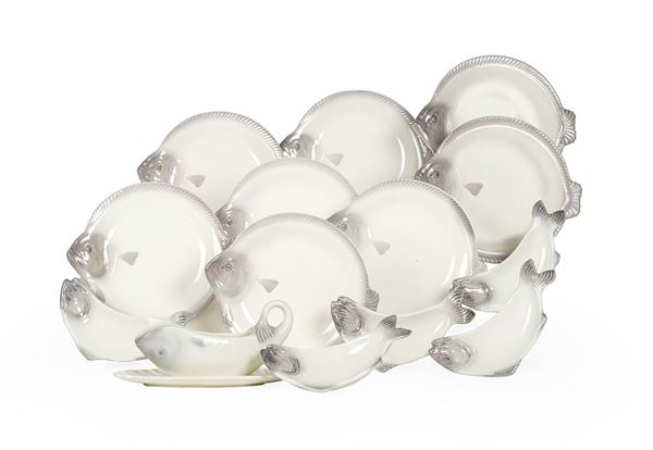 Servizio da pesce Germania, (Hesse), Manifattura di Waechtersbach, XX secolo