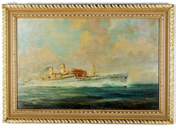 Ritratto del Piroscafo Argentina in navigazione