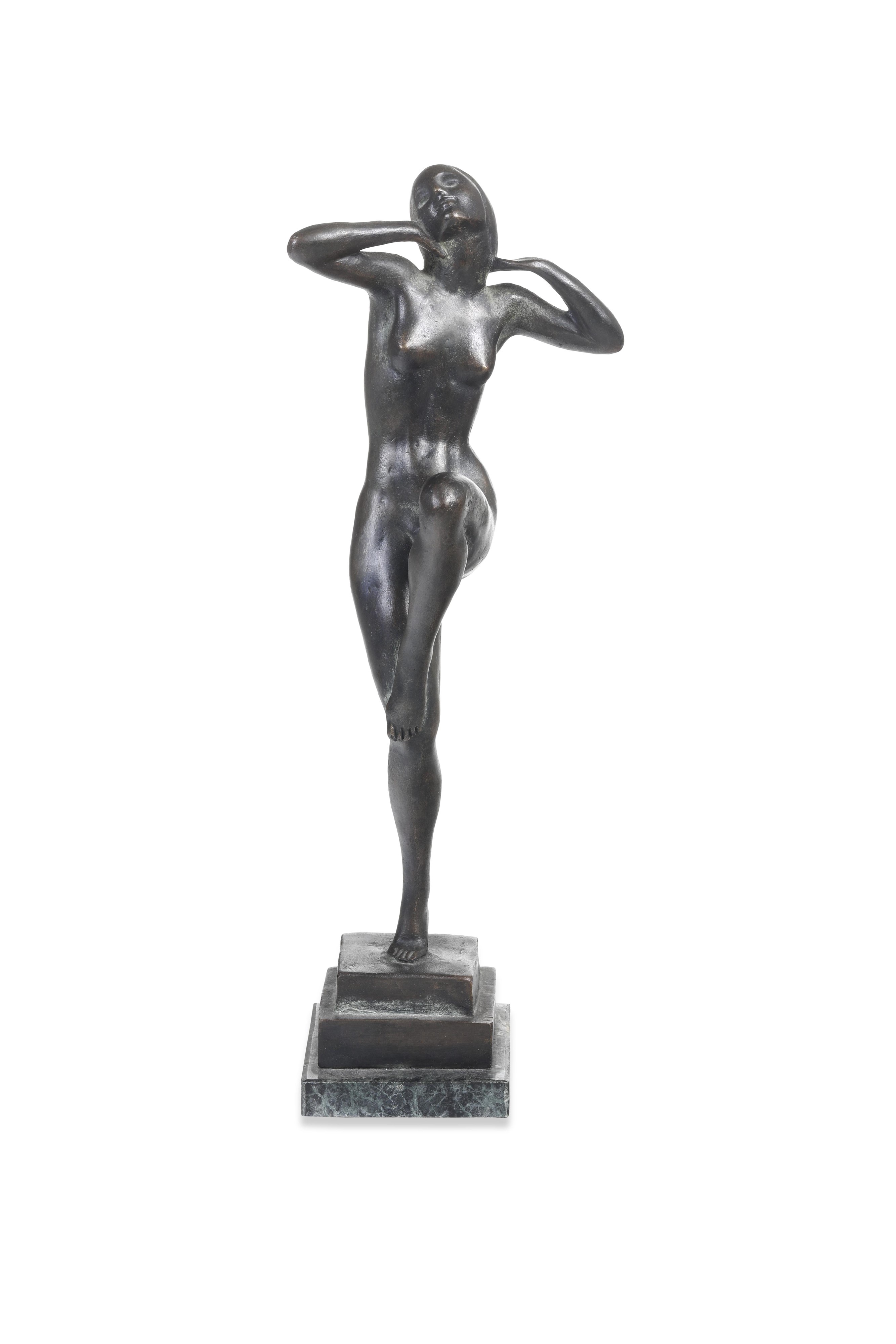Giovanni Riva - Nuda danzante in bronzo fuso e patinato