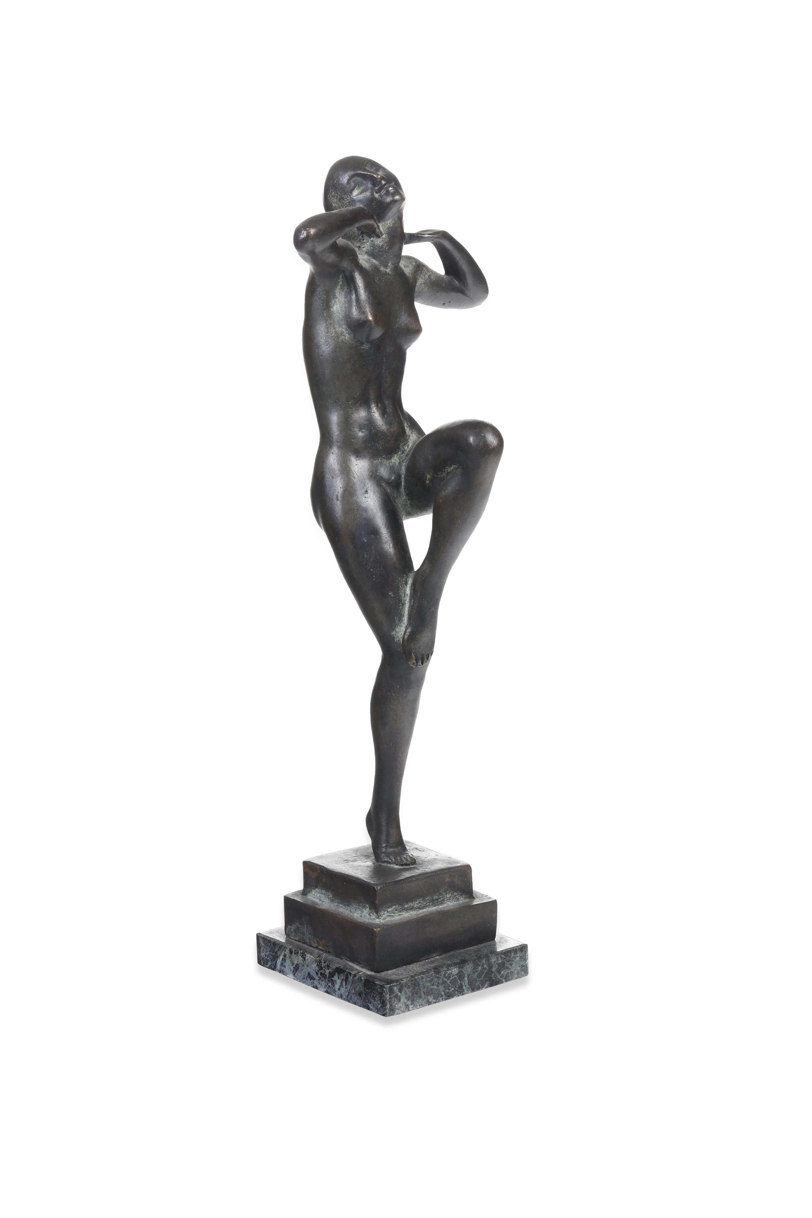 Giovanni Riva - Nuda danzante in bronzo fuso e patinato