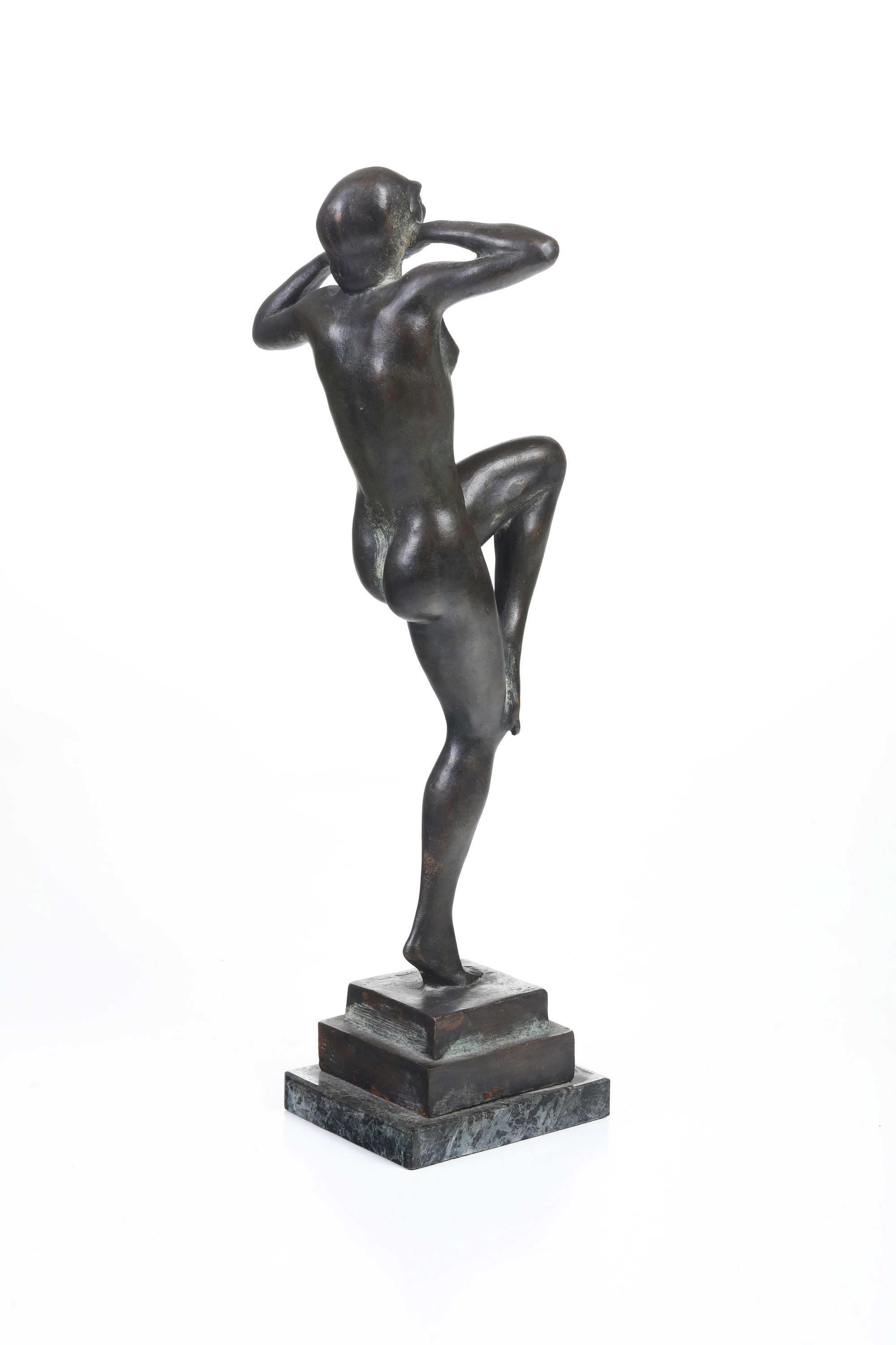 Giovanni Riva - Nuda danzante in bronzo fuso e patinato