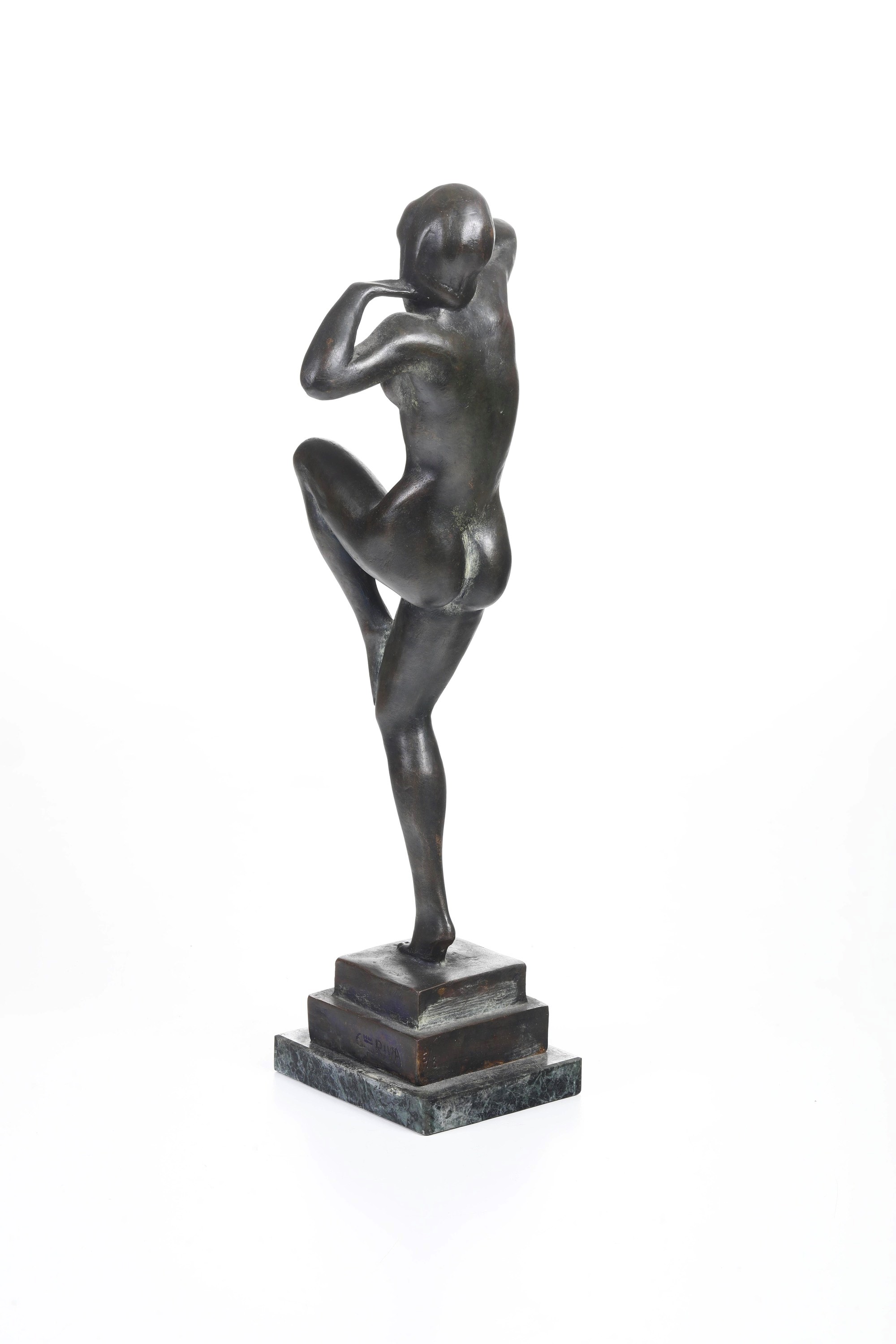 Giovanni Riva - Nuda danzante in bronzo fuso e patinato