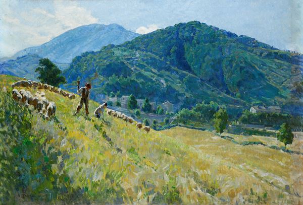 Paesaggio con pastore