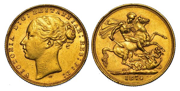 AUSTRALIA. VICTORIA, 1837-1901. Sovereign 1874. Melbourne.