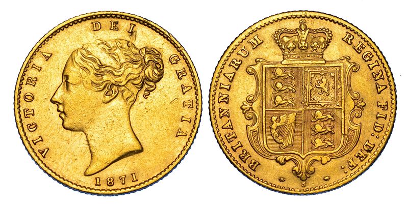 AUSTRALIA. VICTORIA, 1837-1901. Half Sovereign 1871. Sydney.  - Auction Numismatics - Cambi Casa d'Aste