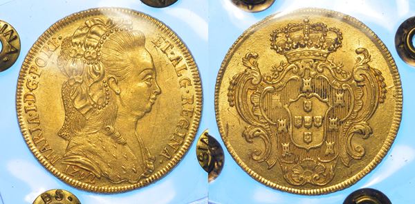 PORTOGALLO. MARIA I, 1786-1799. Peça (6400 Reis) 1792.